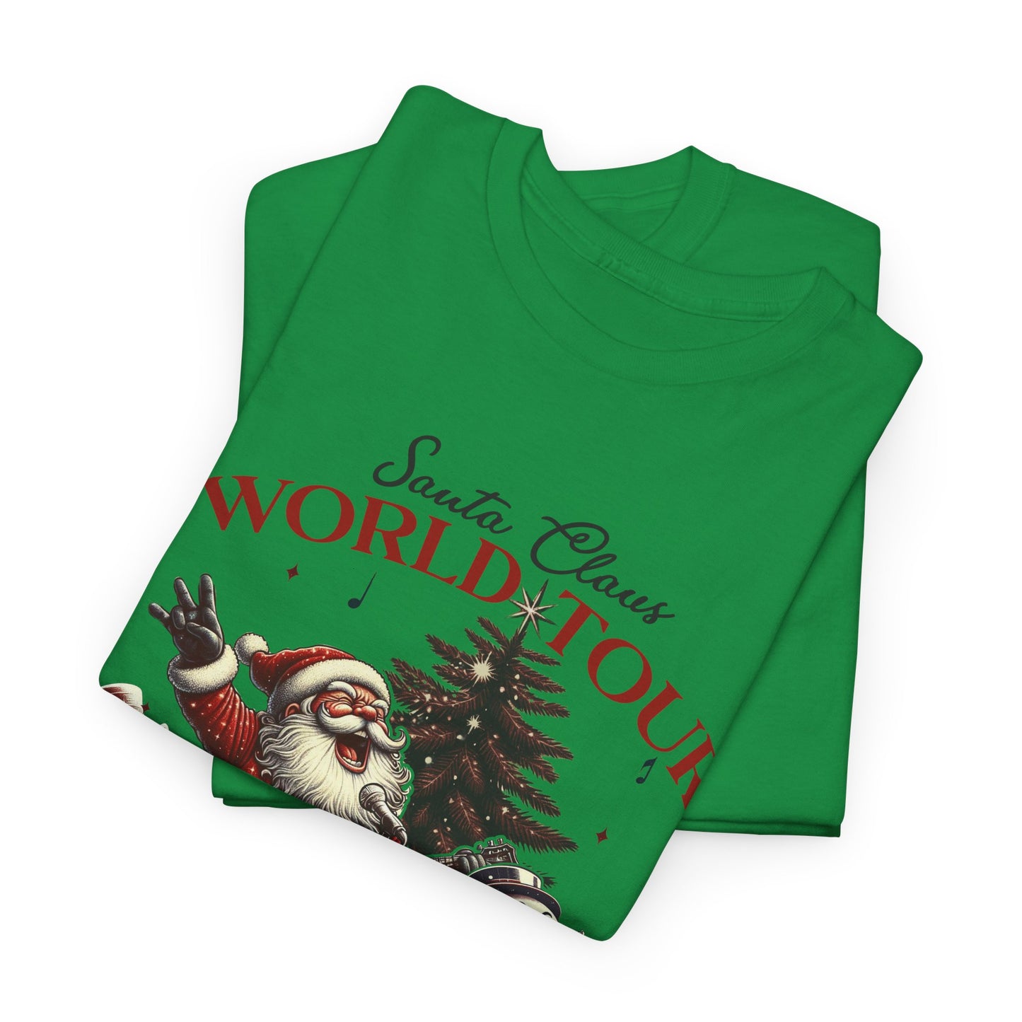 Christmas Santa Claus World Tour Tee - Heavy Cotton T-Shirt