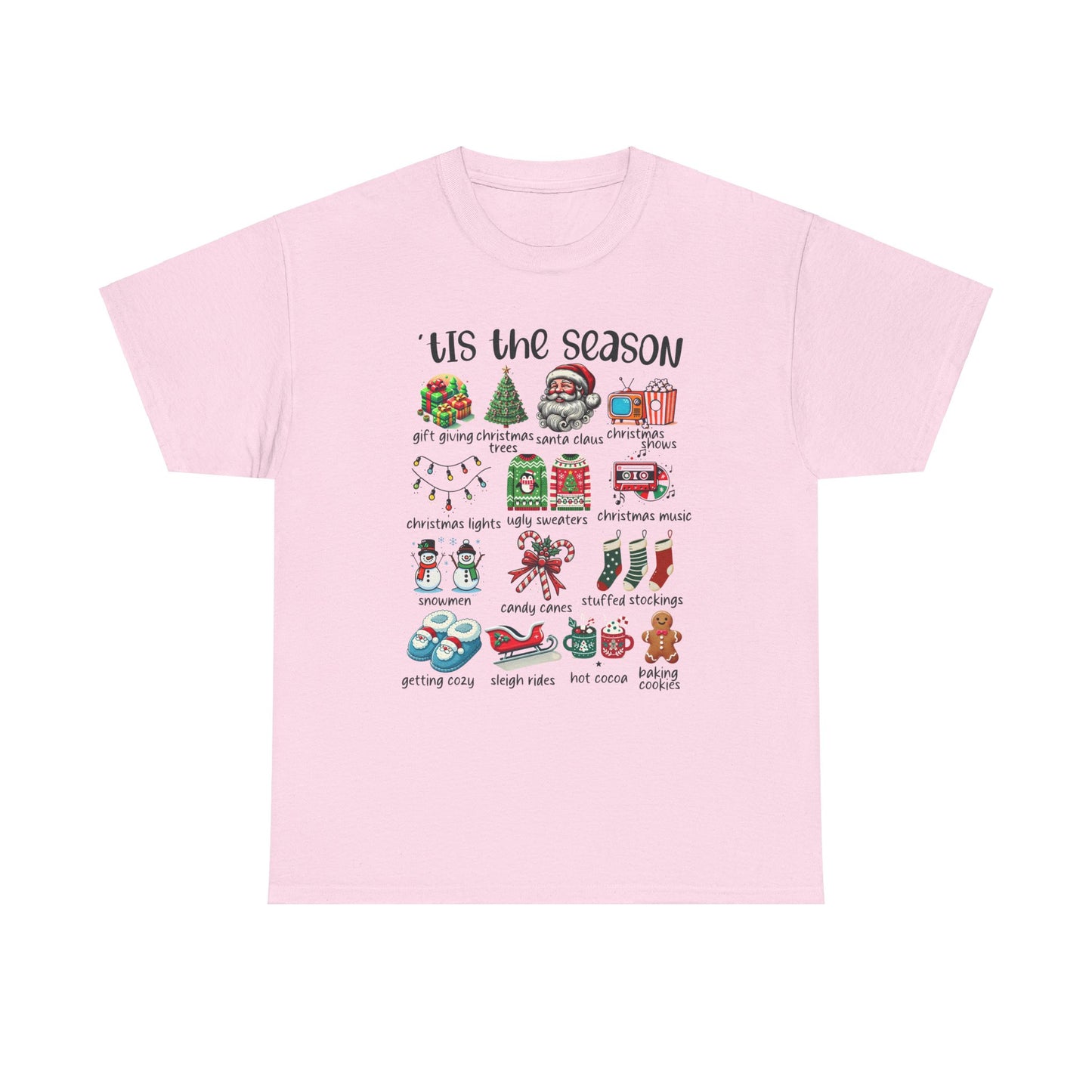 'Tis the Season Heavy Cotton Tee - Holiday Cheer and Festive Fun