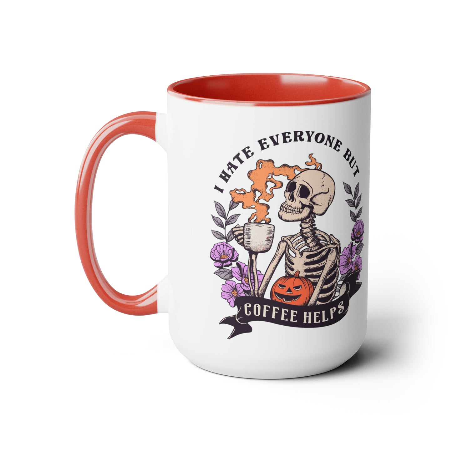 Two-Tone Coffee Mugs, 15oz