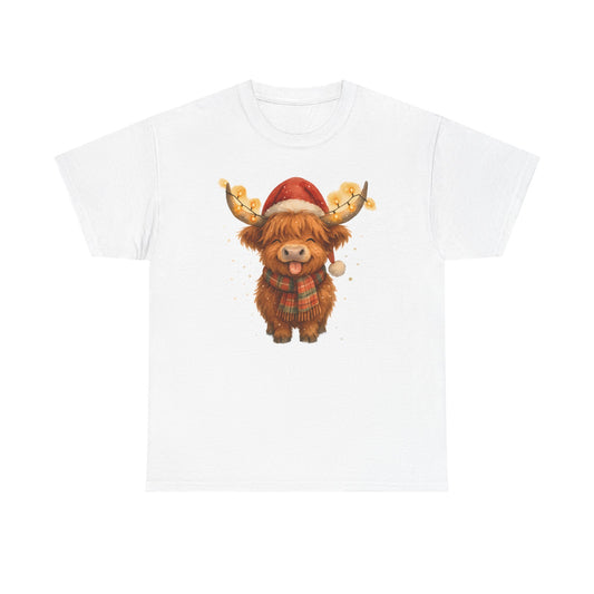 Christmas Highland Cow Tee