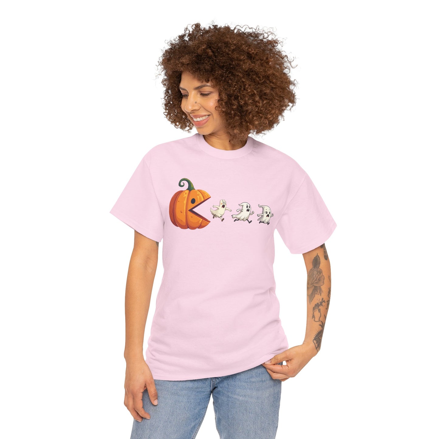 Playful Pumpkin Pac-Man Tee