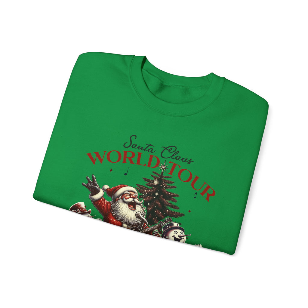 Santa Claus World Tour Crewneck Sweatshirt - Rocking Around the Christmas Tree