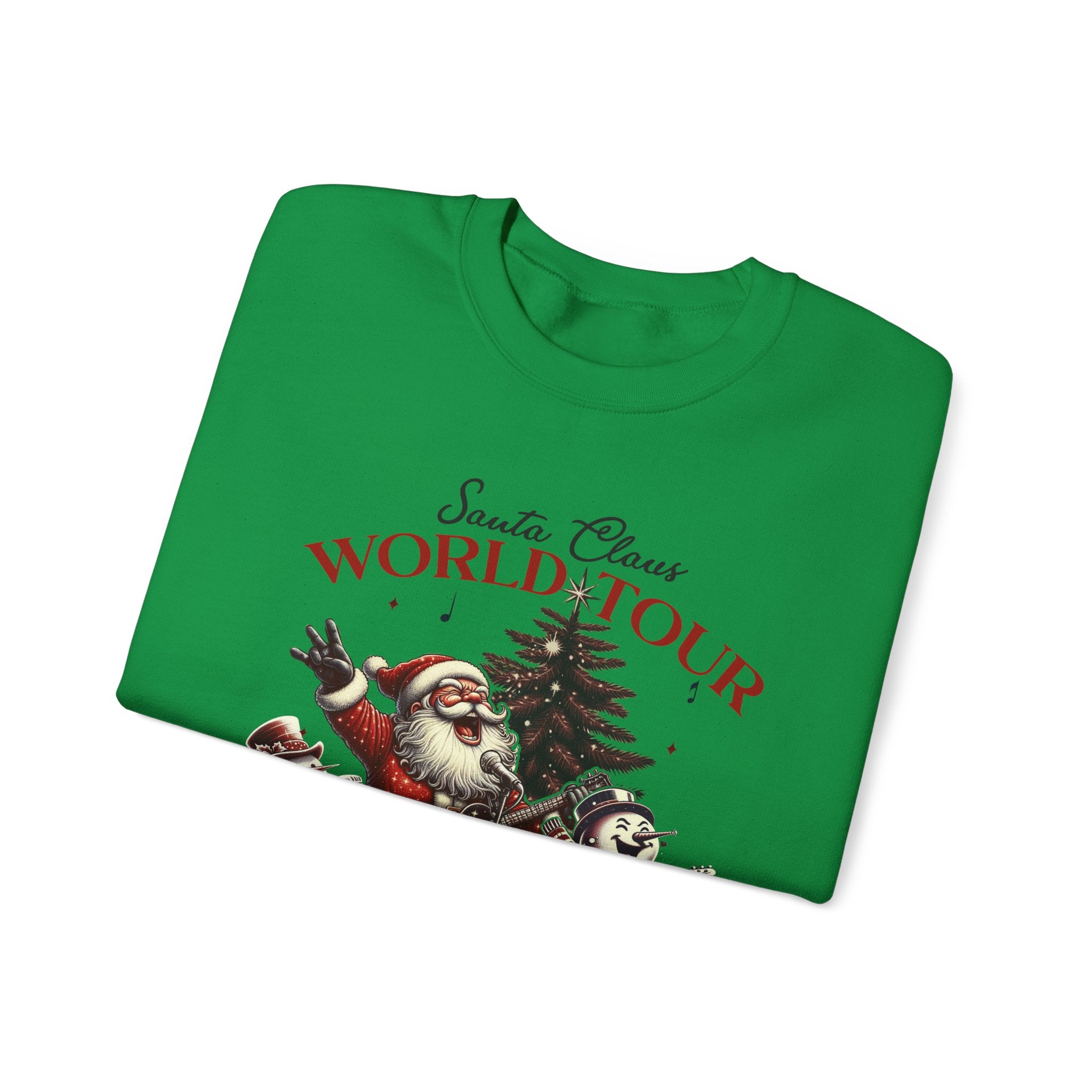 Santa Claus World Tour Crewneck Sweatshirt - Rocking Around the Christmas Tree