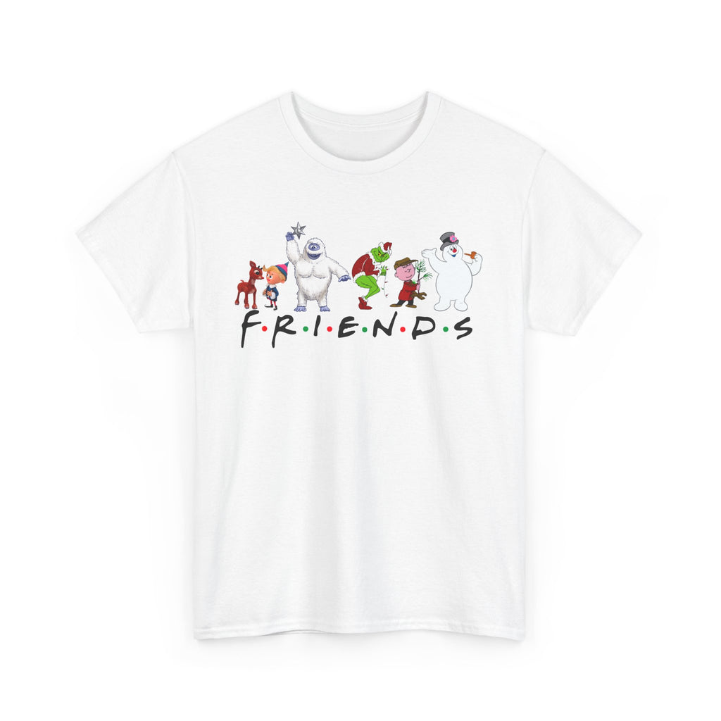 Playful Friends Heavy Cotton Tee - Fun Cartoon Design