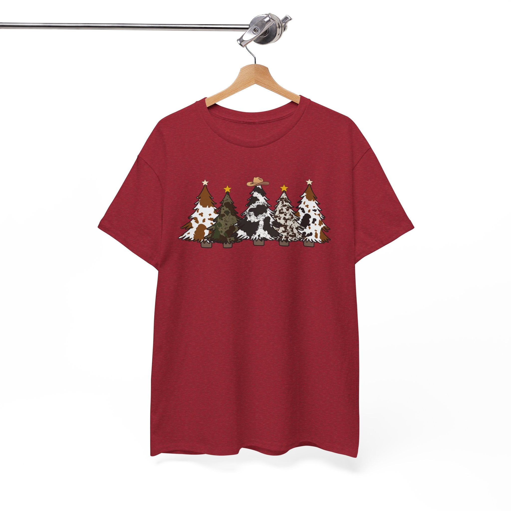 Whimsical Holiday Trees Heavy Cotton Tee