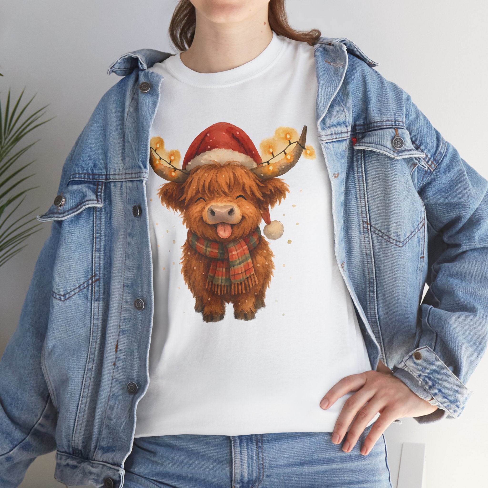 Christmas Highland Cow Tee