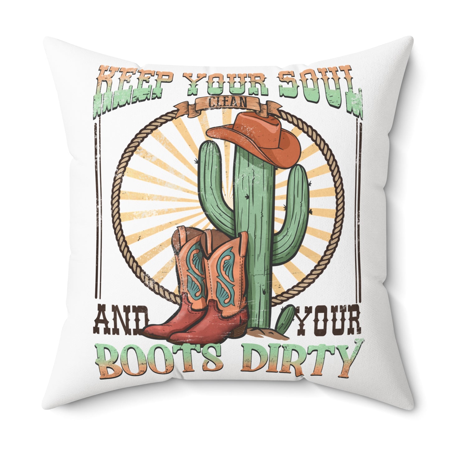 Spun Polyester Square Pillow