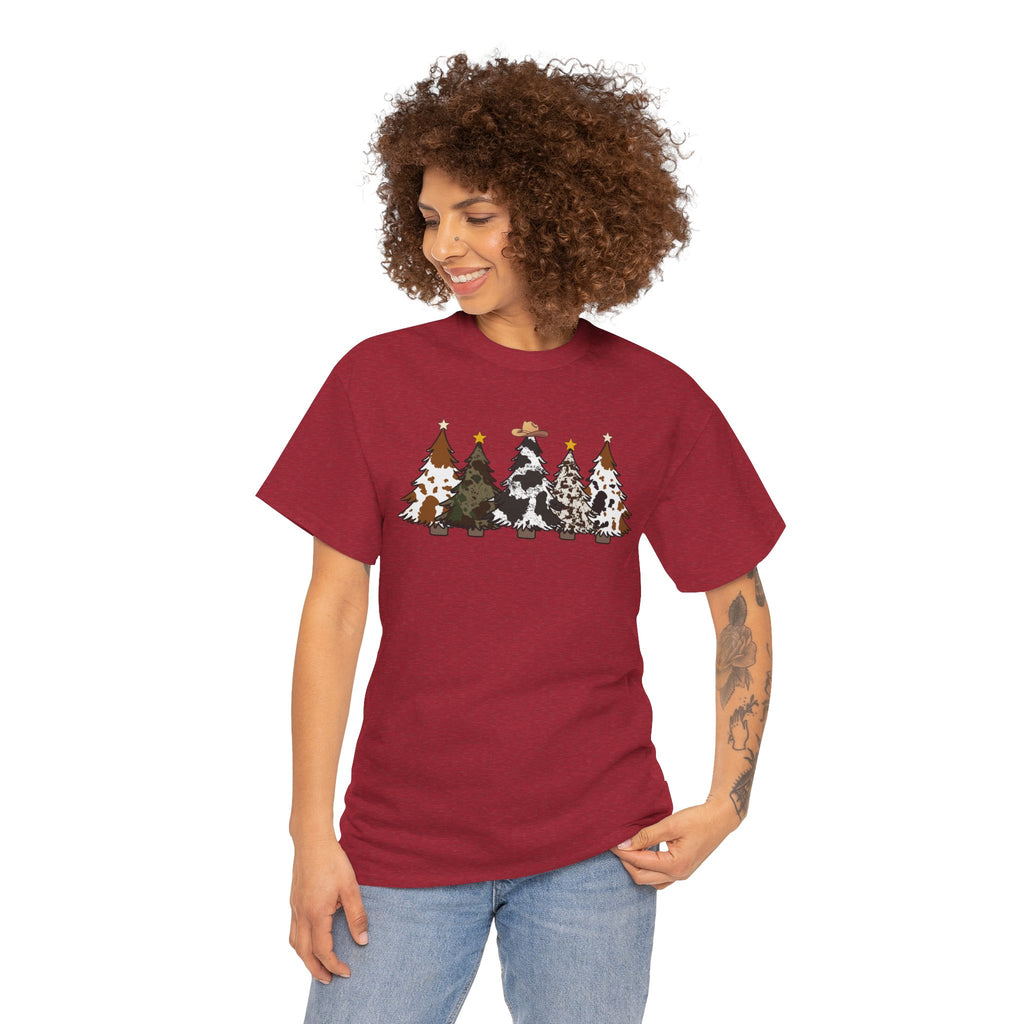 Whimsical Holiday Trees Heavy Cotton Tee