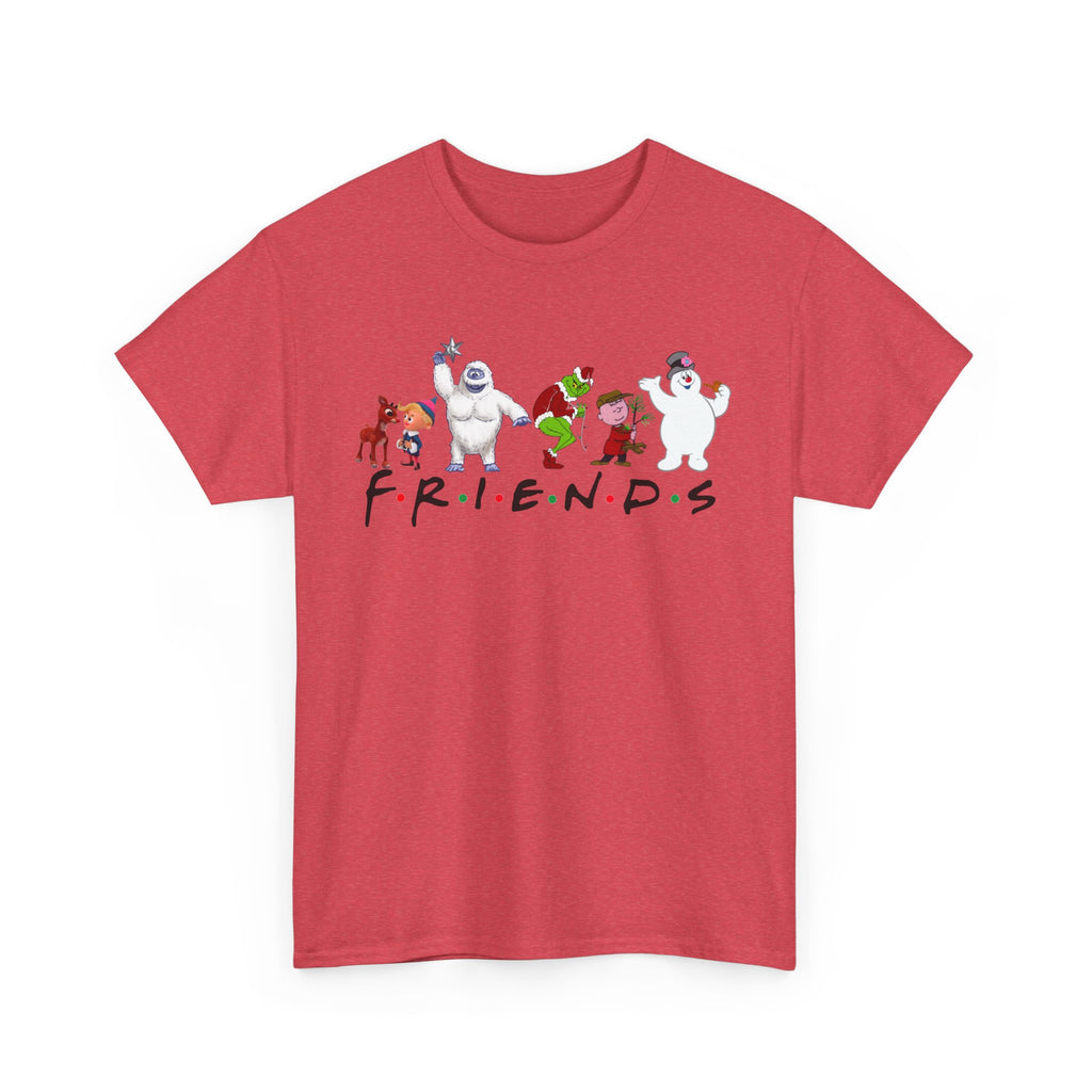 Playful Friends Heavy Cotton Tee - Fun Cartoon Design