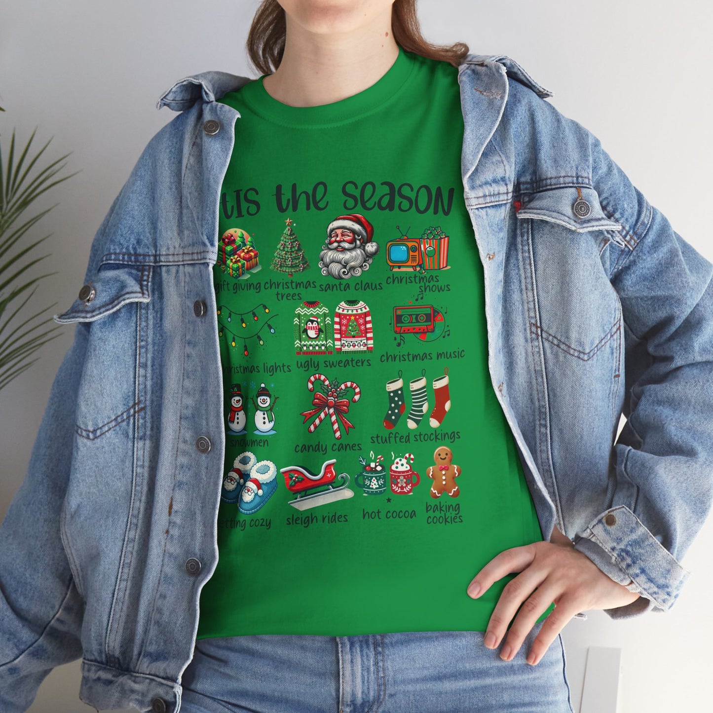 'Tis the Season Heavy Cotton Tee - Holiday Cheer and Festive Fun