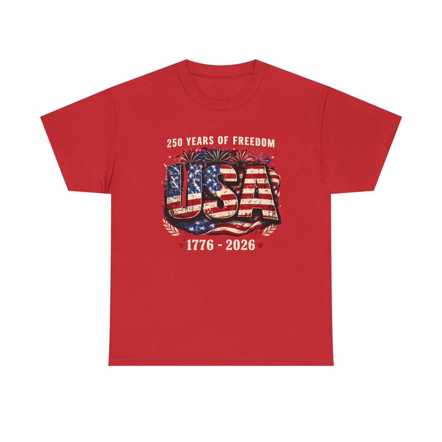 USA 250 Years of Freedom T-Shirt — 1776–2026 Patriotic American Flag Tee