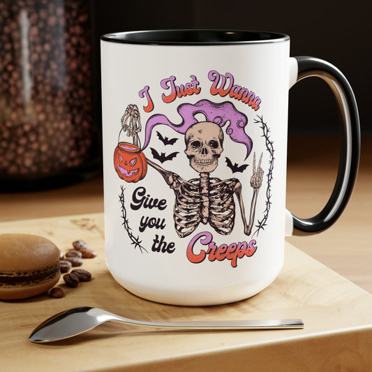 Two-Tone Coffee Mugs, 15oz