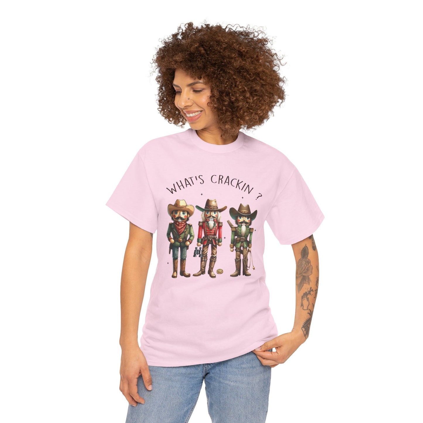 What's Crackin'? Cowboy Graphic Heavy Cotton Tee
