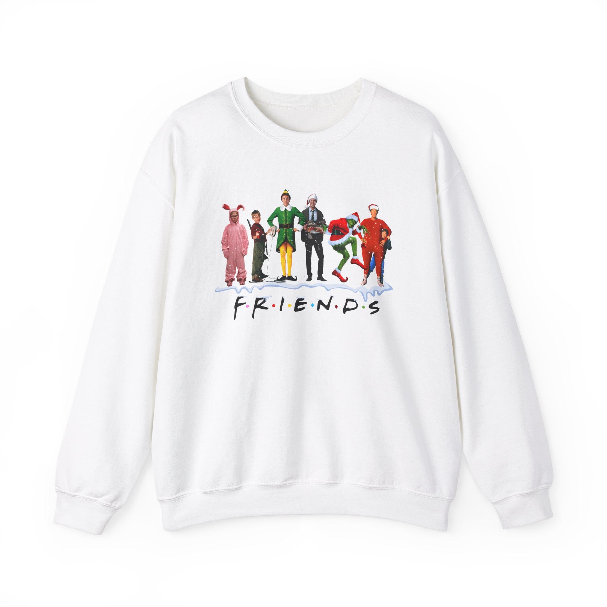 Festive Friends Crewneck Sweatshirt - Cozy Holiday Apparel