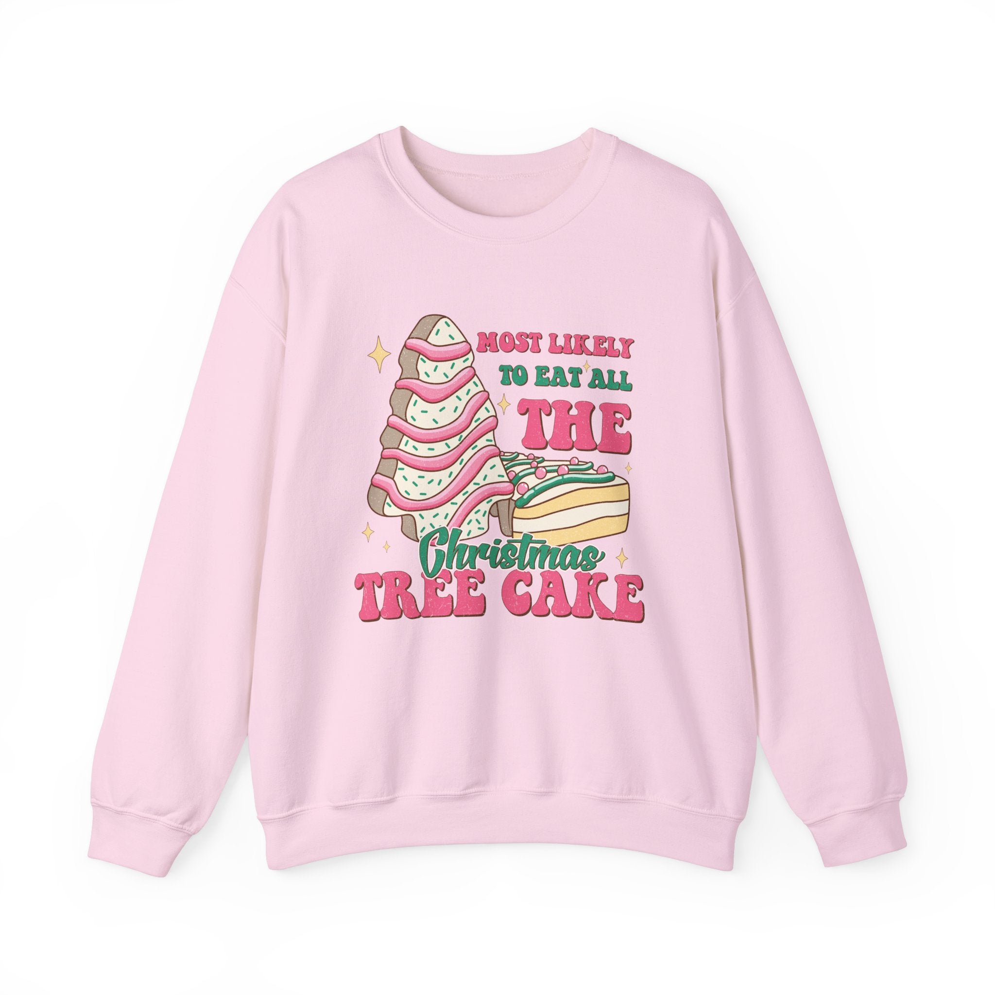 Heavy Blend™ Crewneck Sweatshirt - Most Likely to Eat All the Christmas Tree Cake