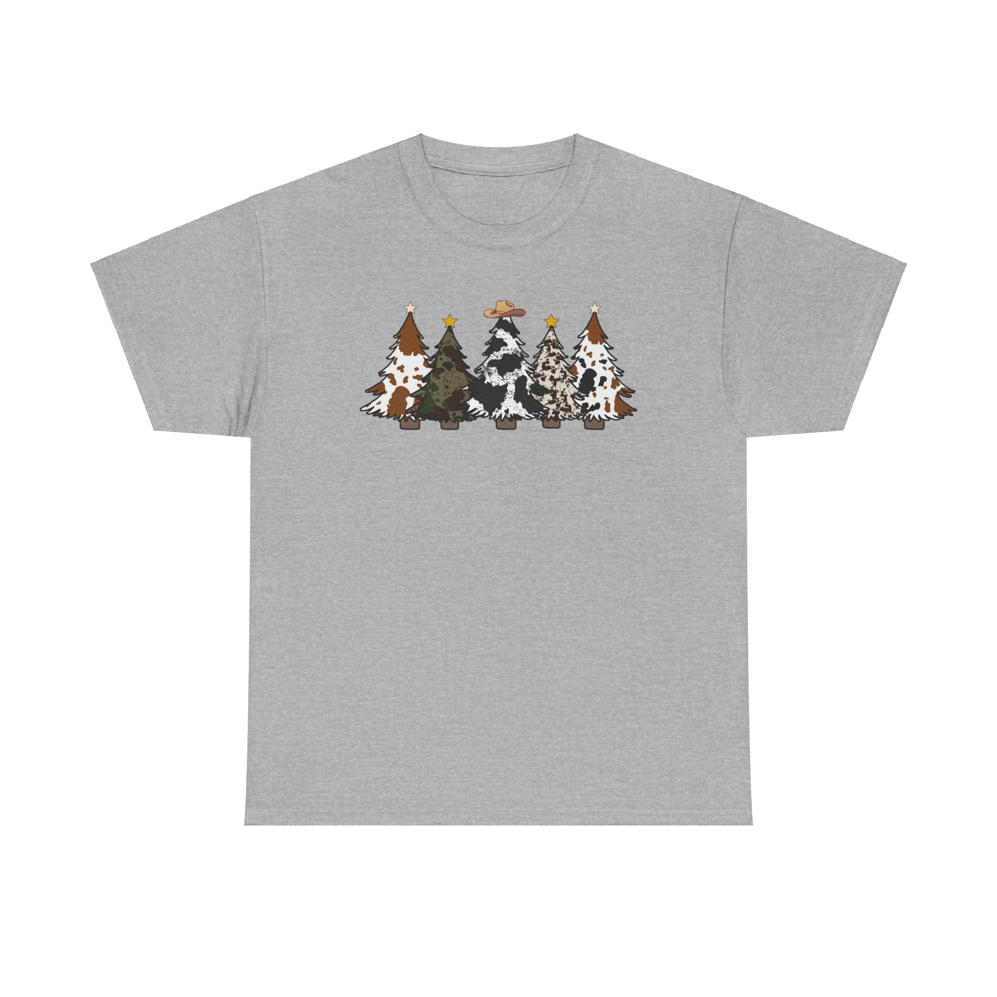 Whimsical Holiday Trees Heavy Cotton Tee