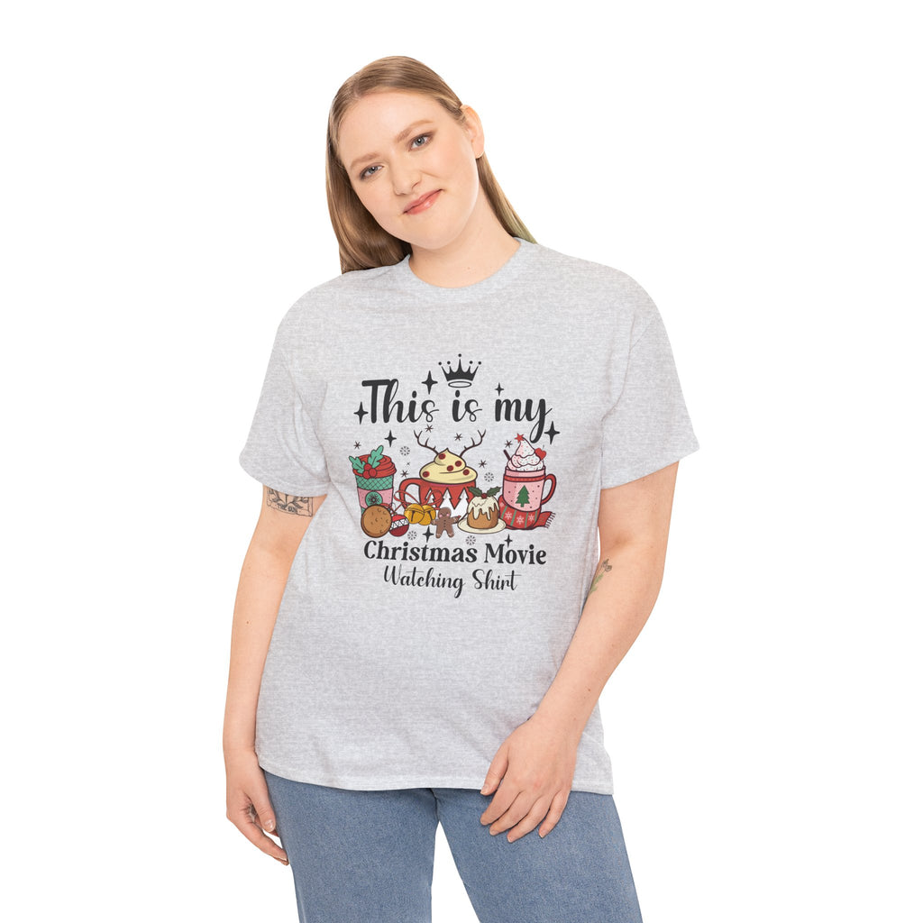 Christmas Movie Watching Tee - Heavy Cotton Shirt