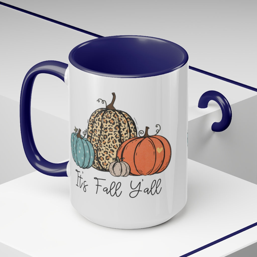 Two-Tone Coffee Mugs, 15oz