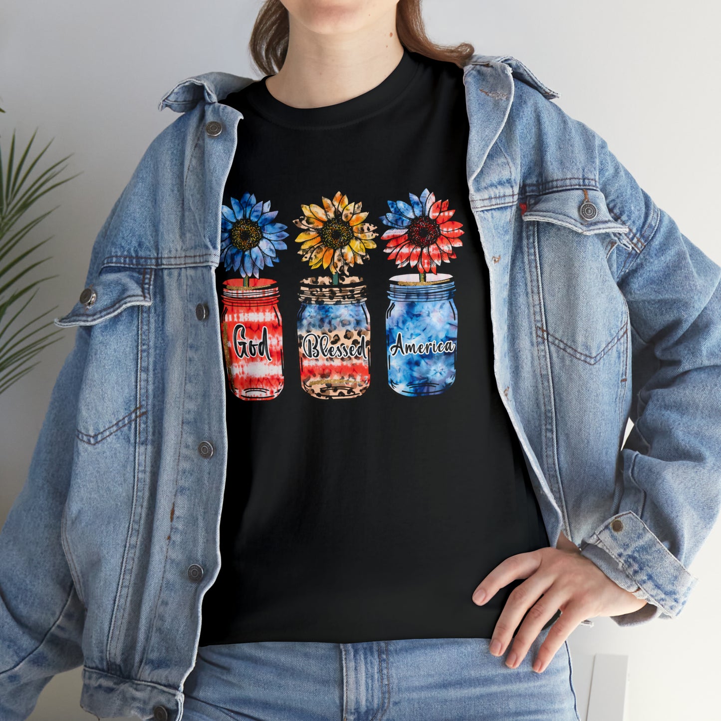 Stars & Stripes Mason Jar Heavy Cotton Tee