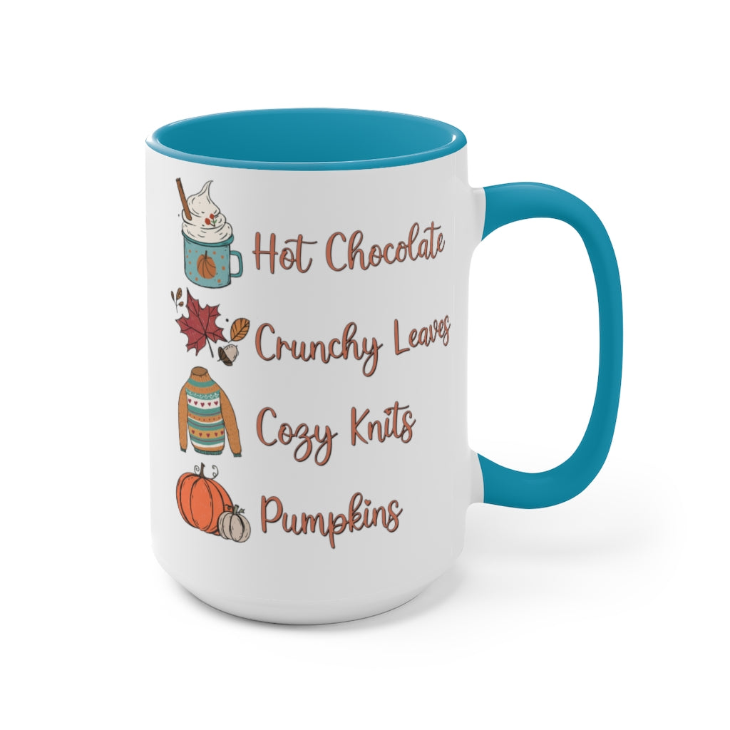 Two-Tone Coffee Mugs, 15oz