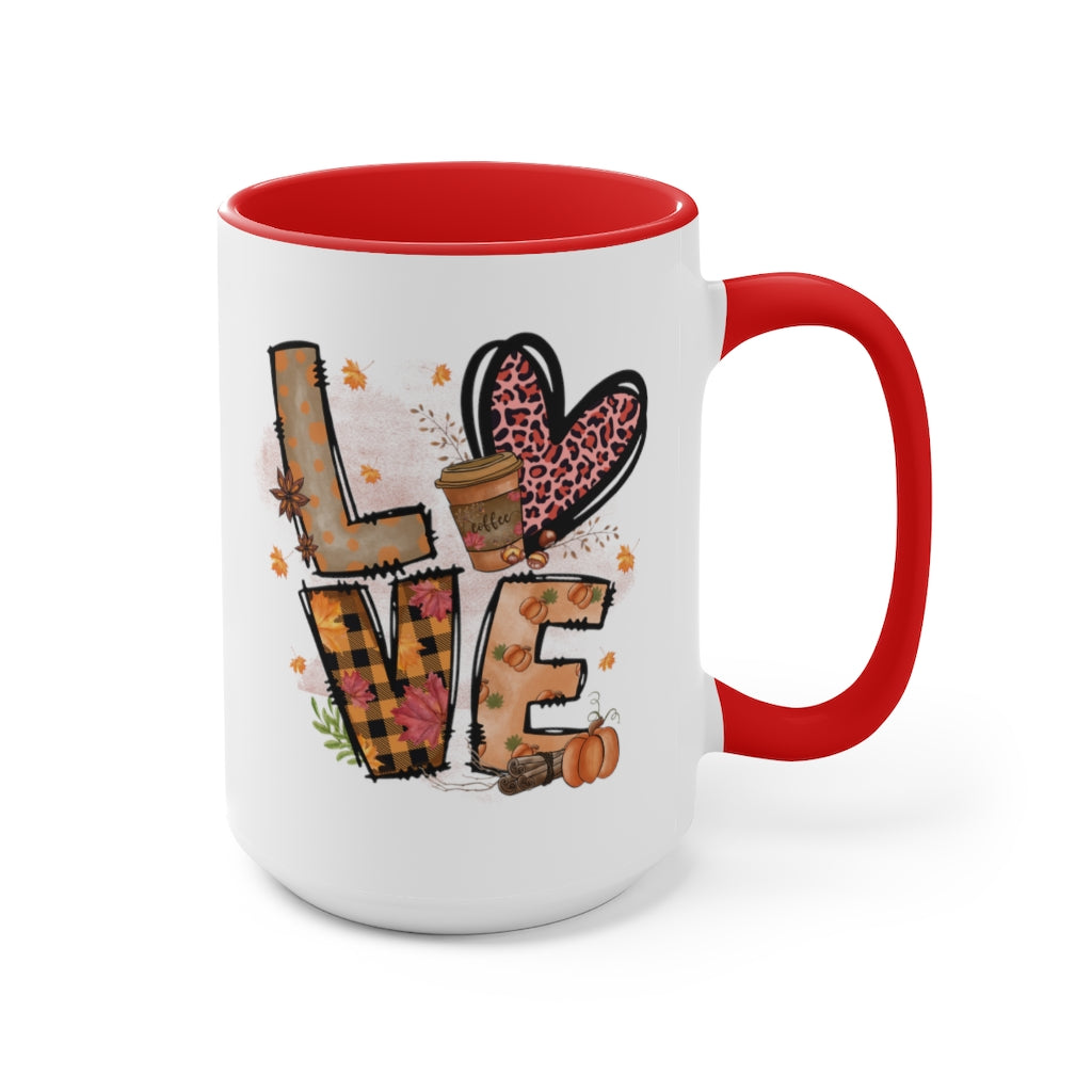 Two-Tone Coffee Mugs, 15oz
