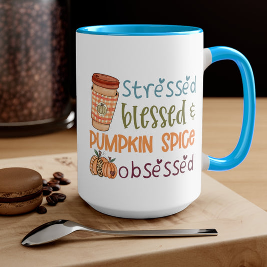 Two-Tone Coffee Mugs, 15oz