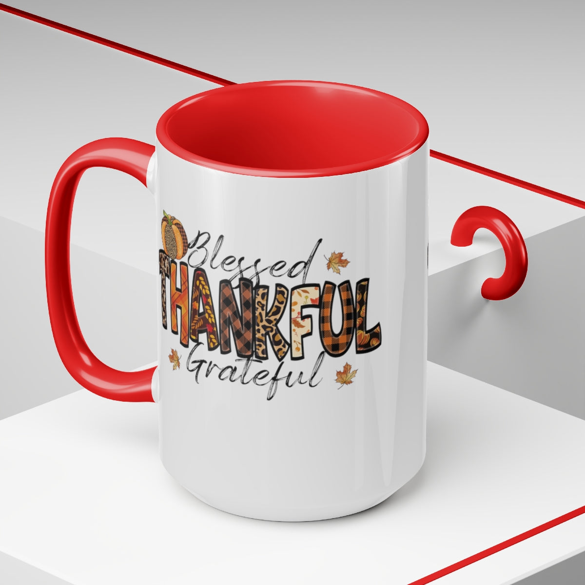 Two-Tone Coffee Mugs, 15oz