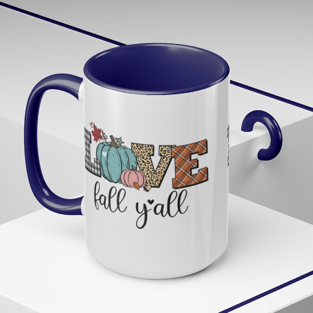 Two-Tone Coffee Mugs, 15oz