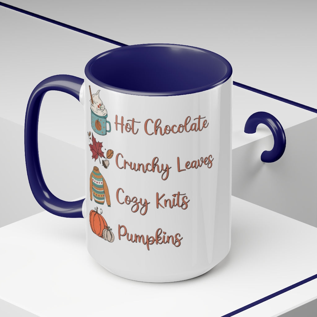 Two-Tone Coffee Mugs, 15oz