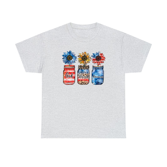Stars & Stripes Mason Jar Heavy Cotton Tee