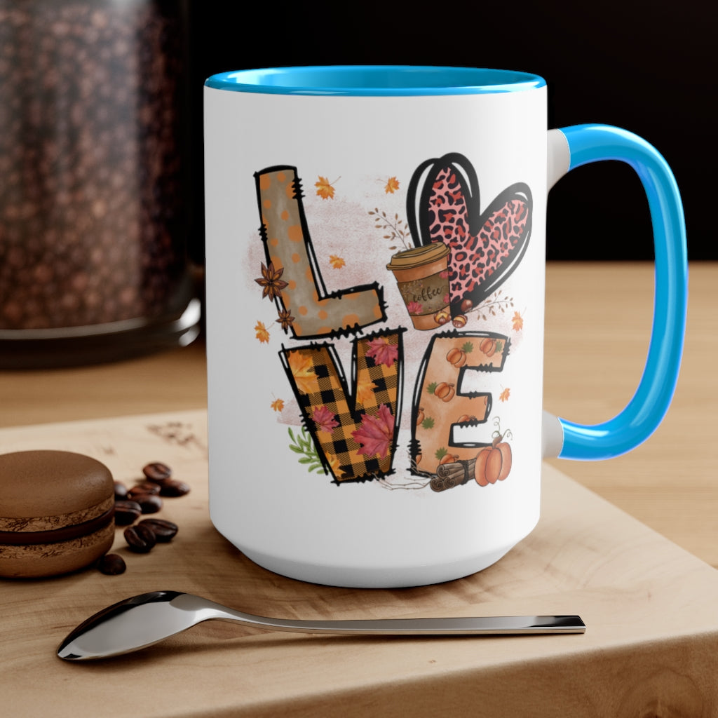 Two-Tone Coffee Mugs, 15oz