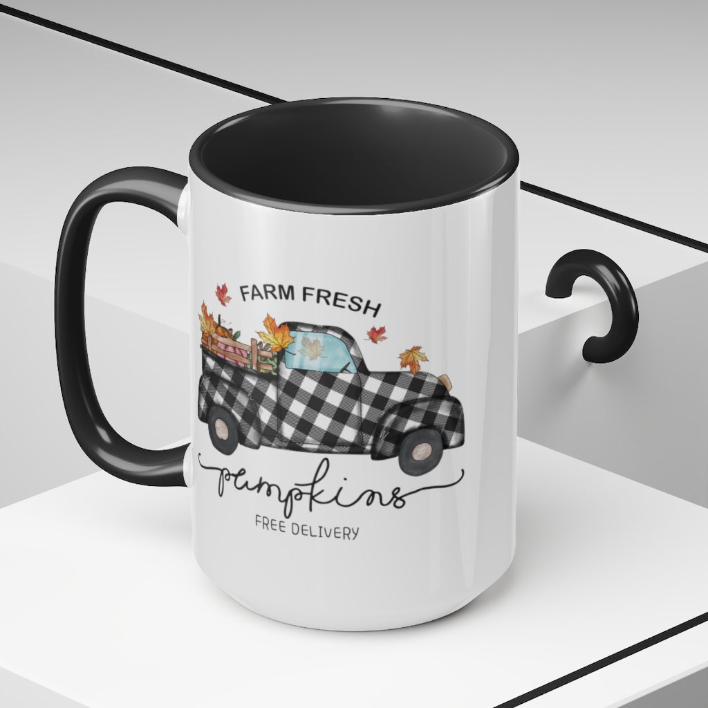 Two-Tone Coffee Mugs, 15oz