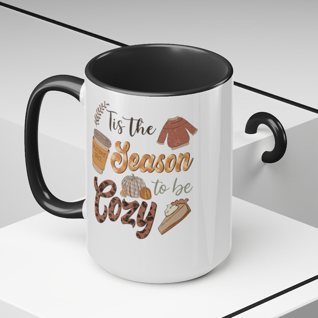 Two-Tone Coffee Mugs, 15oz
