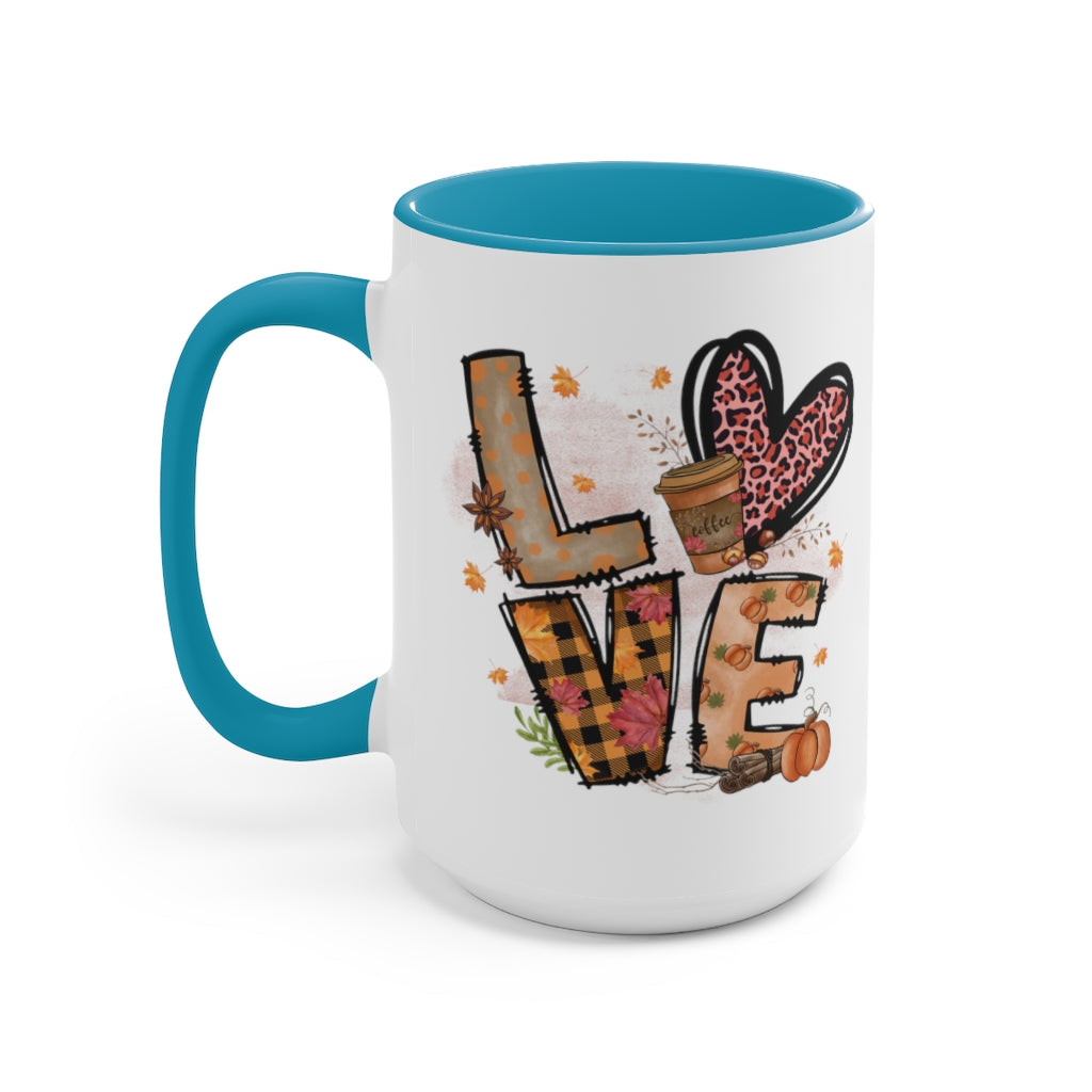Two-Tone Coffee Mugs, 15oz