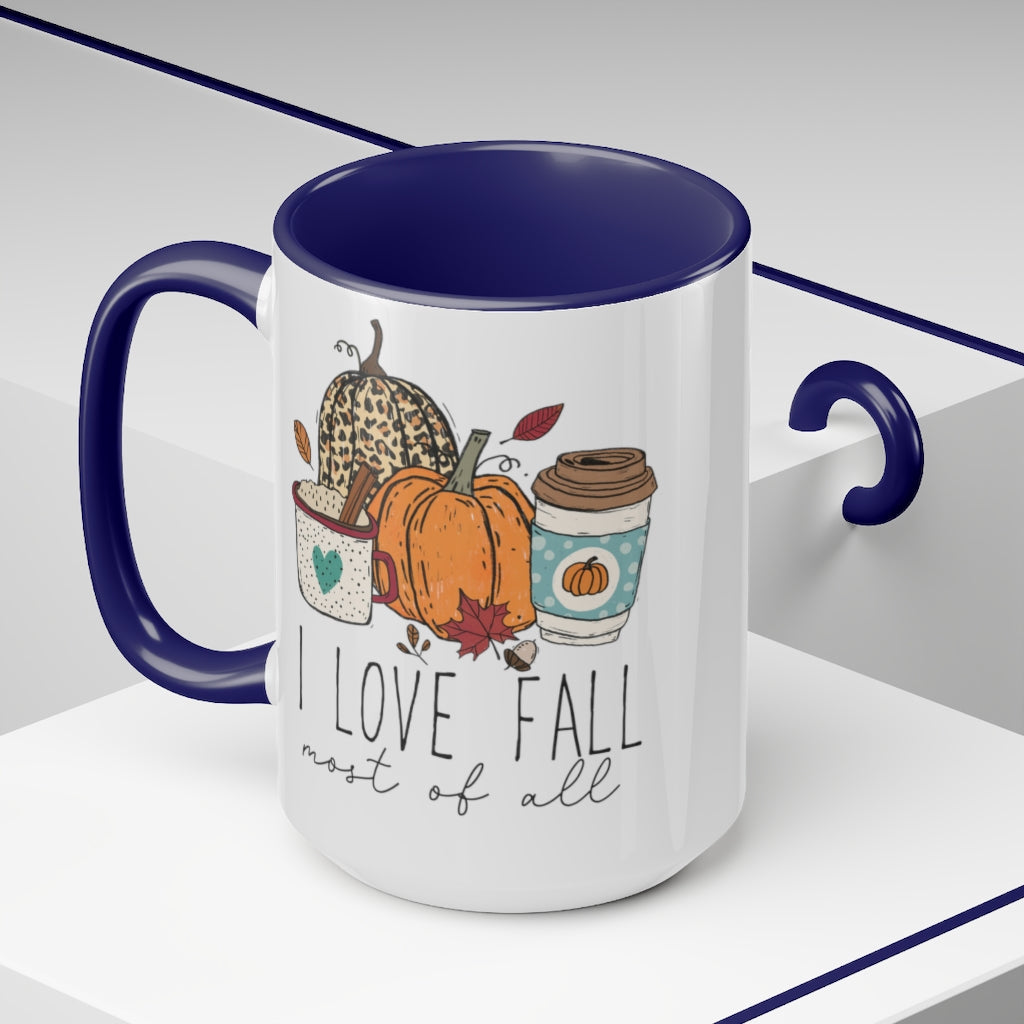 Two-Tone Coffee Mugs, 15oz