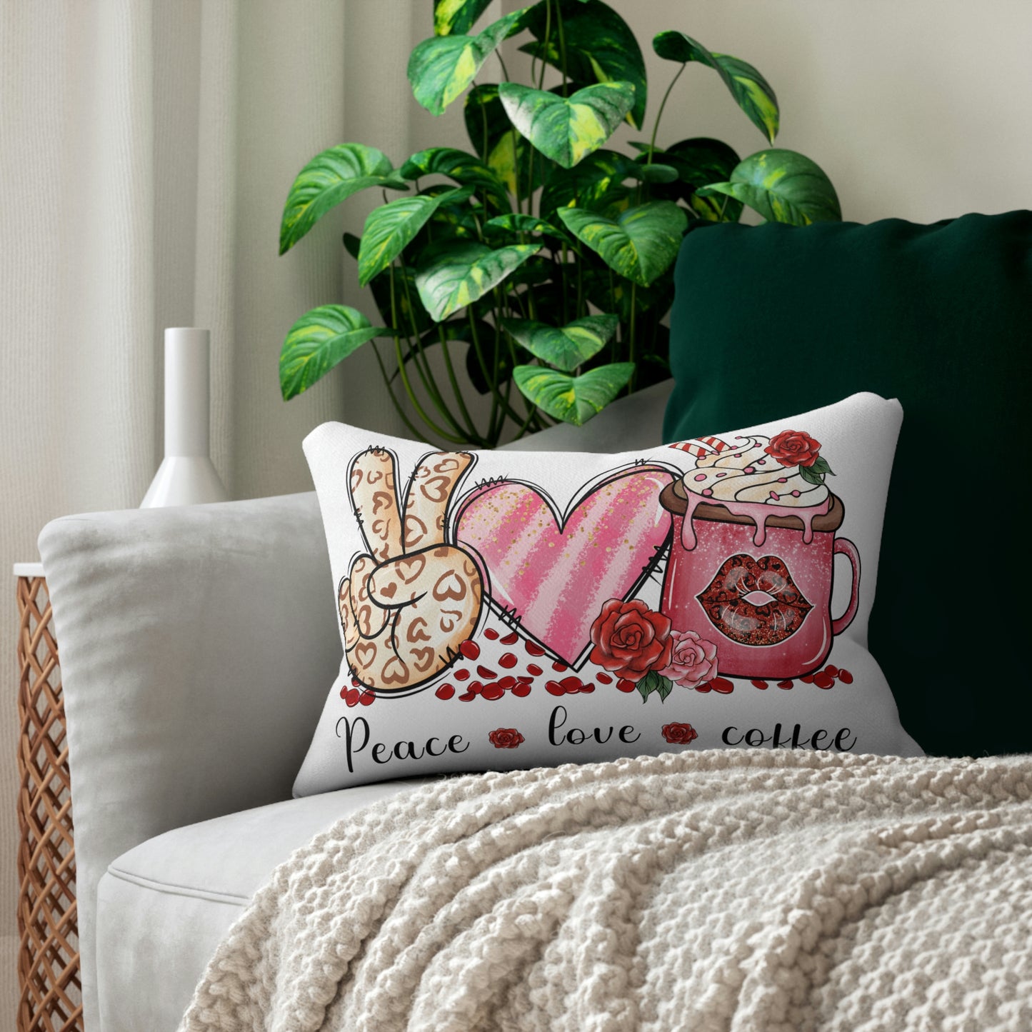 Spun Polyester Lumbar Pillow