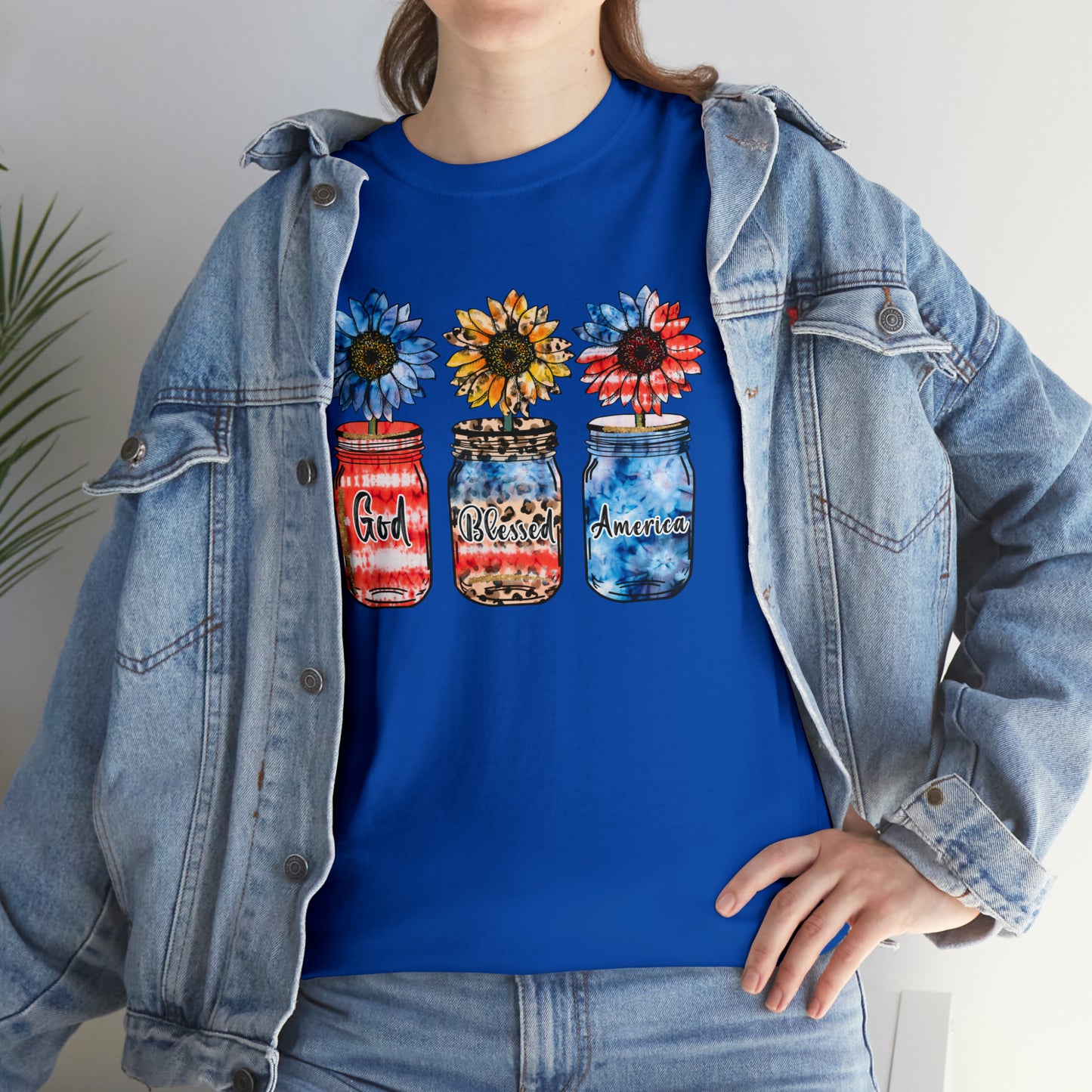 Stars & Stripes Mason Jar Heavy Cotton Tee
