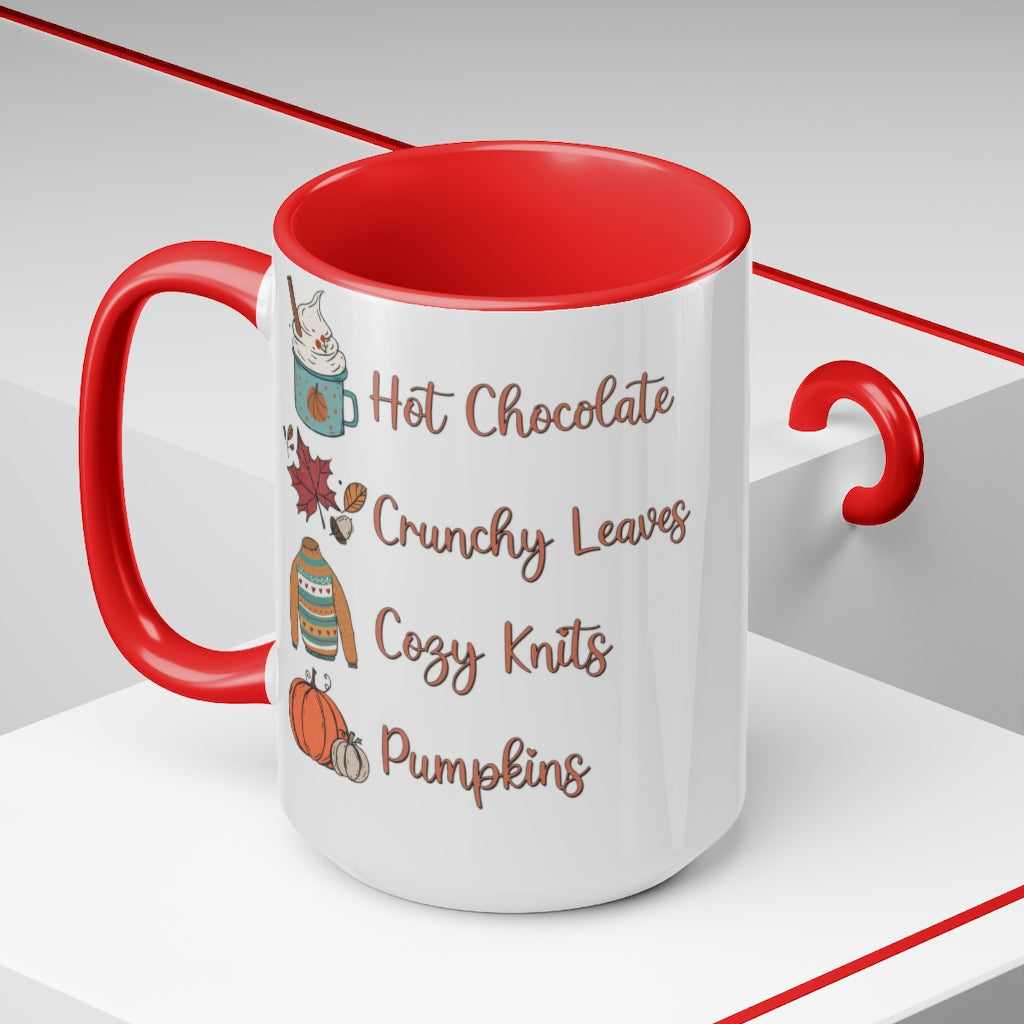 Two-Tone Coffee Mugs, 15oz