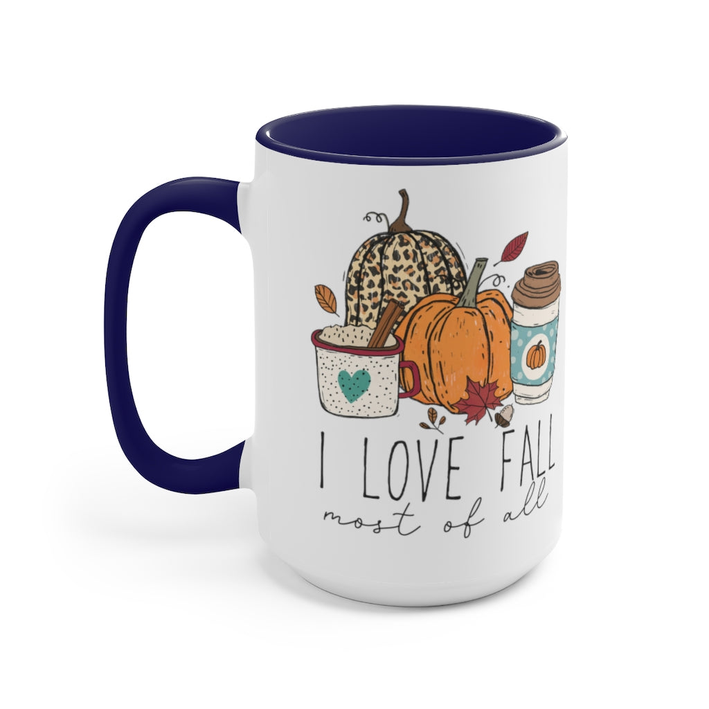 Two-Tone Coffee Mugs, 15oz