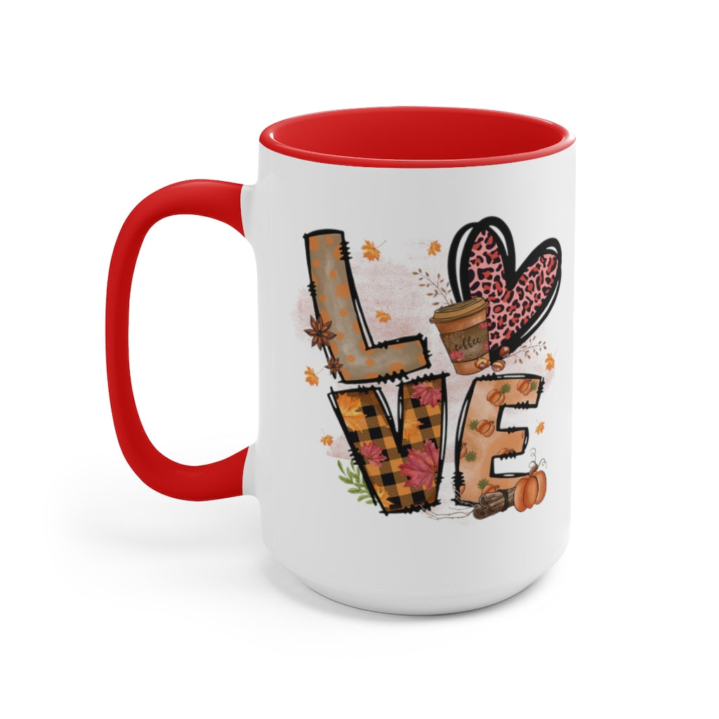 Two-Tone Coffee Mugs, 15oz