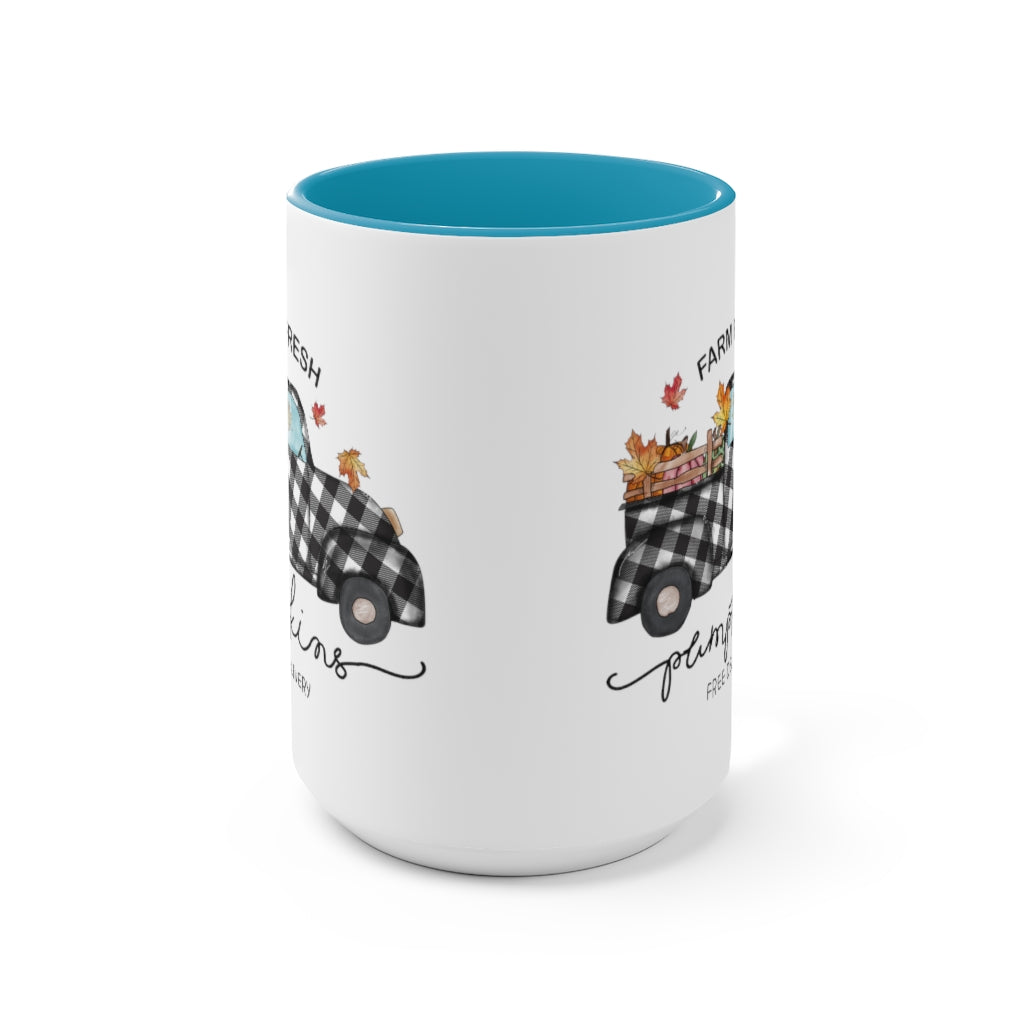 Two-Tone Coffee Mugs, 15oz