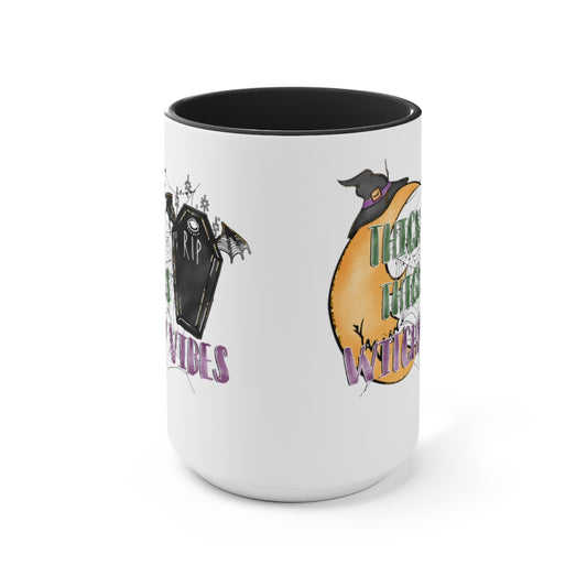 Two-Tone Coffee Mugs, 15oz