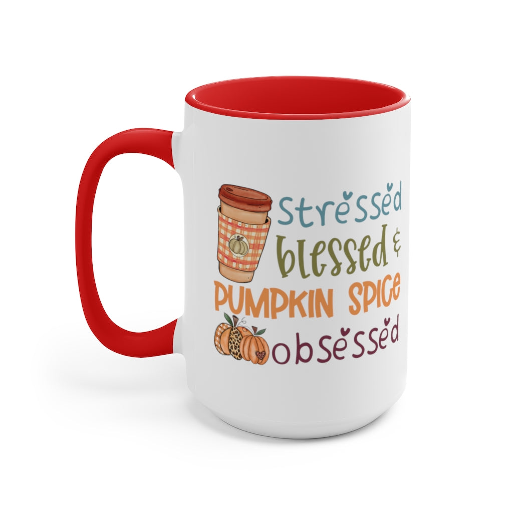 Two-Tone Coffee Mugs, 15oz