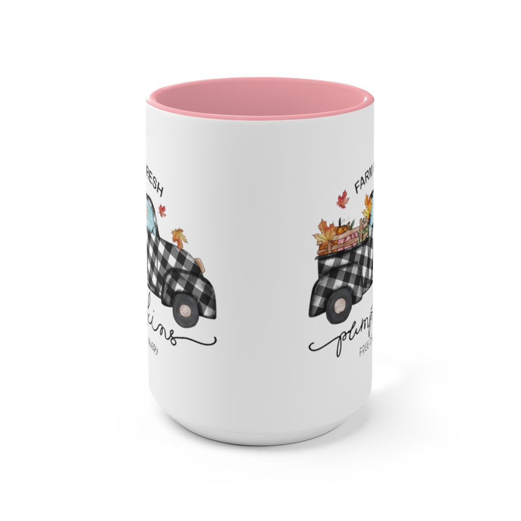 Two-Tone Coffee Mugs, 15oz