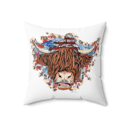 Highland Cow Throw Pillow