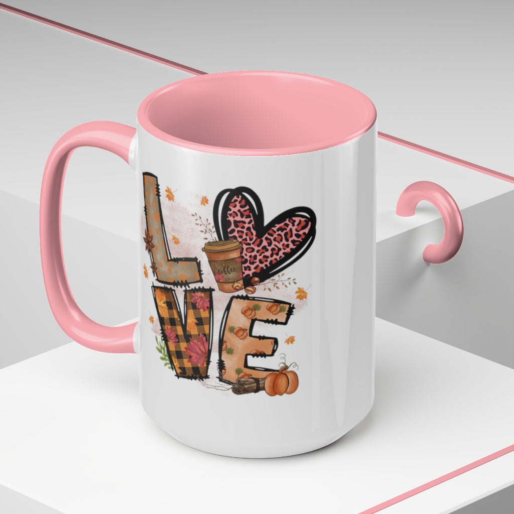 Two-Tone Coffee Mugs, 15oz