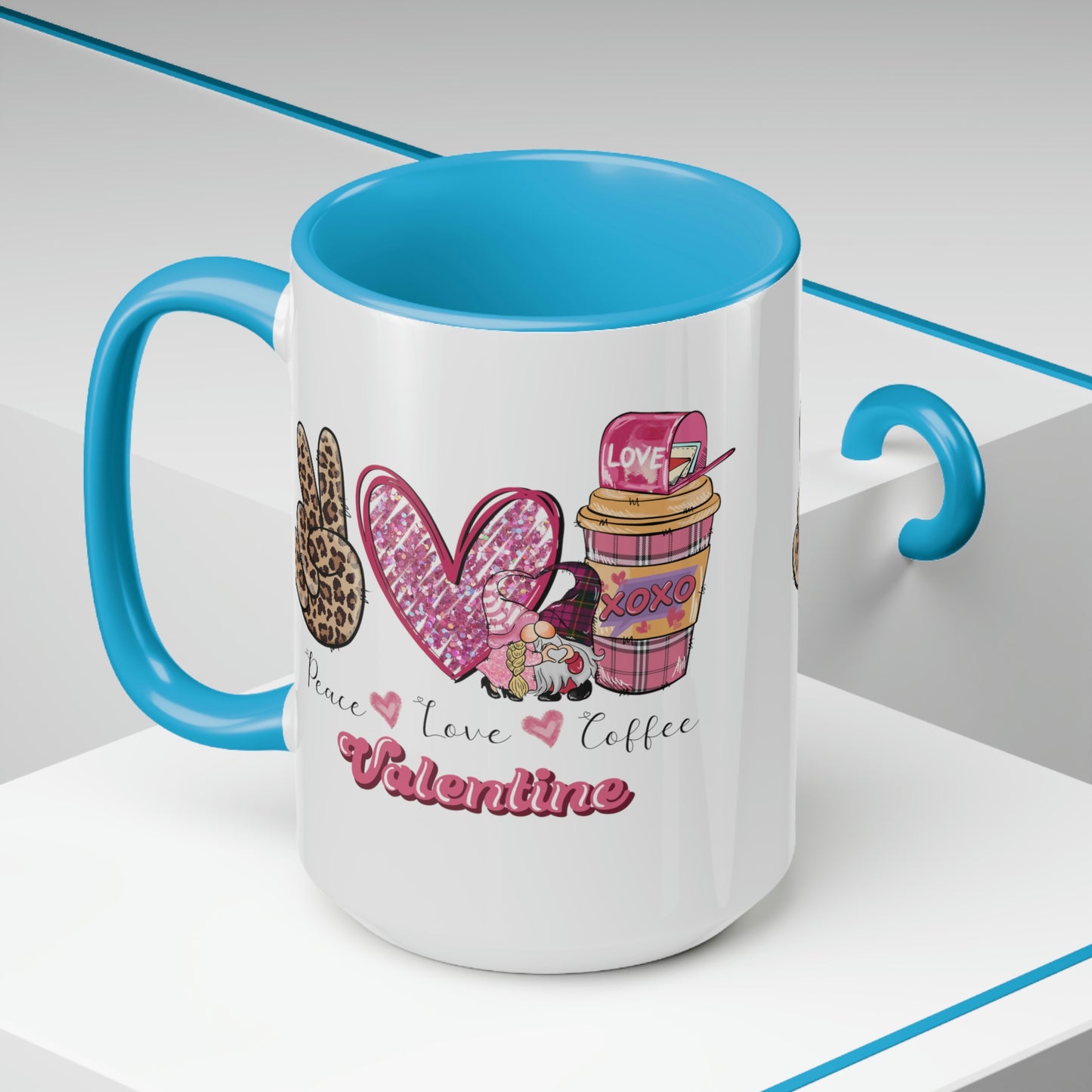Two-Tone Coffee Mugs, 15oz