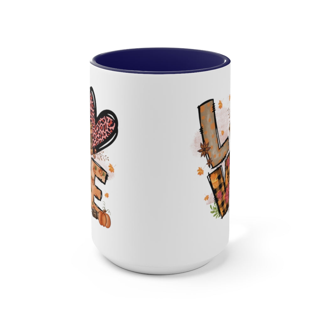 Two-Tone Coffee Mugs, 15oz