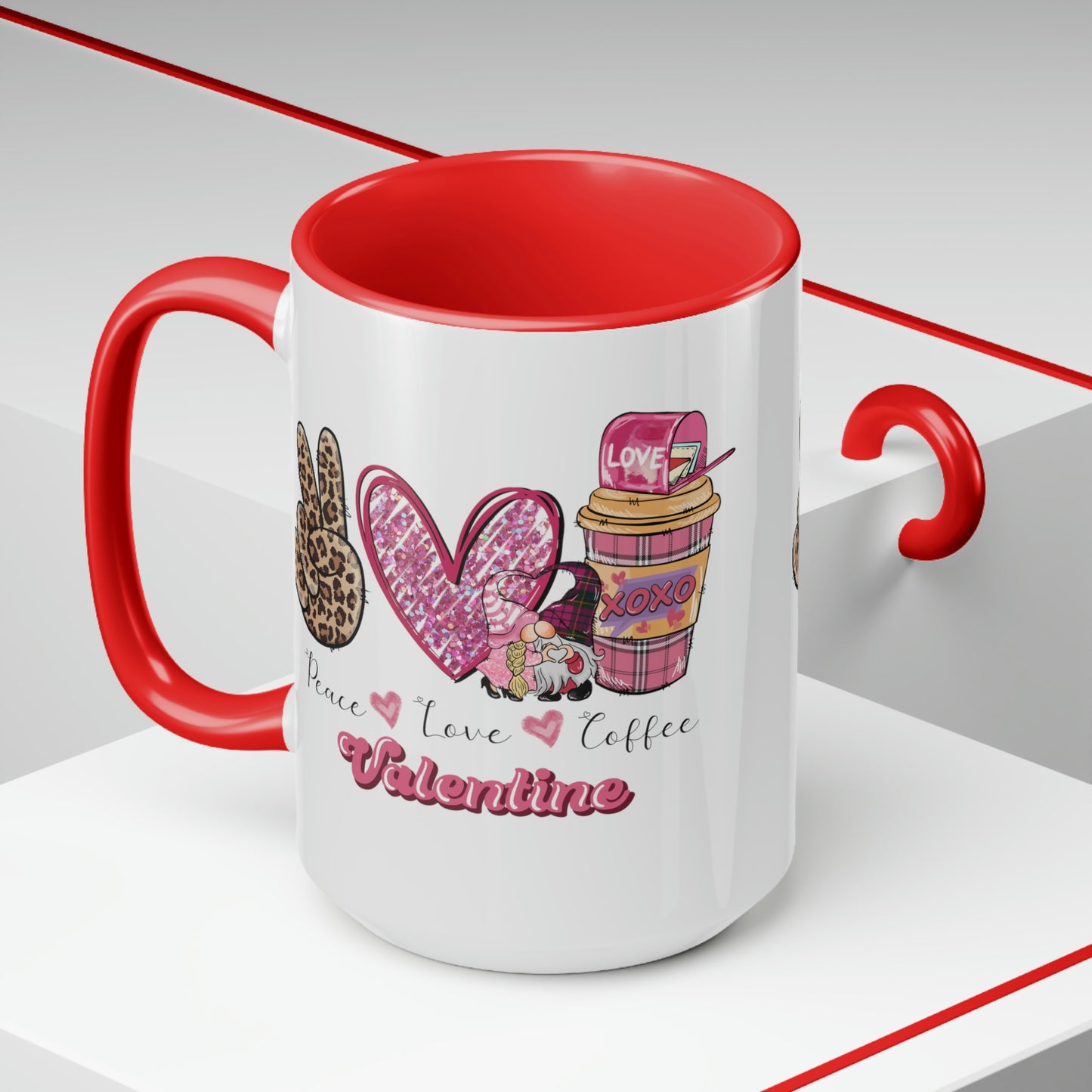 Two-Tone Coffee Mugs, 15oz