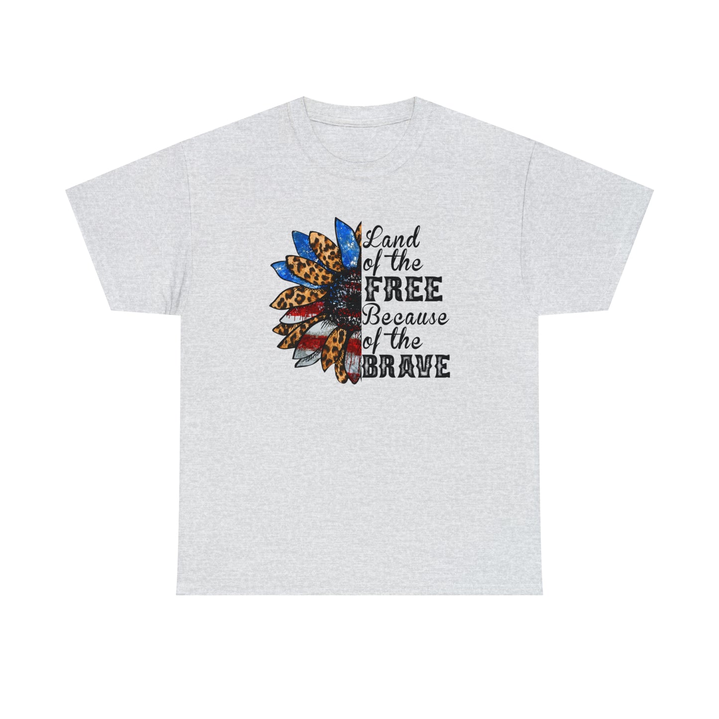 Land of the Free USA Wildflower Freedom Heavy Cotton Tee